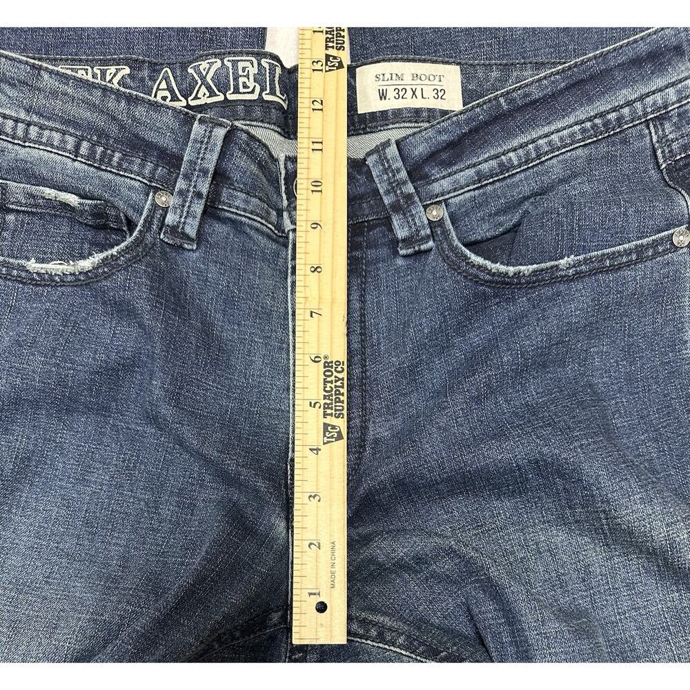 NWT Axel Jeans Men's 32X32 Slim Boot Cut Stretch Comfort Thick Stitch Denim - Picture 6 of 10